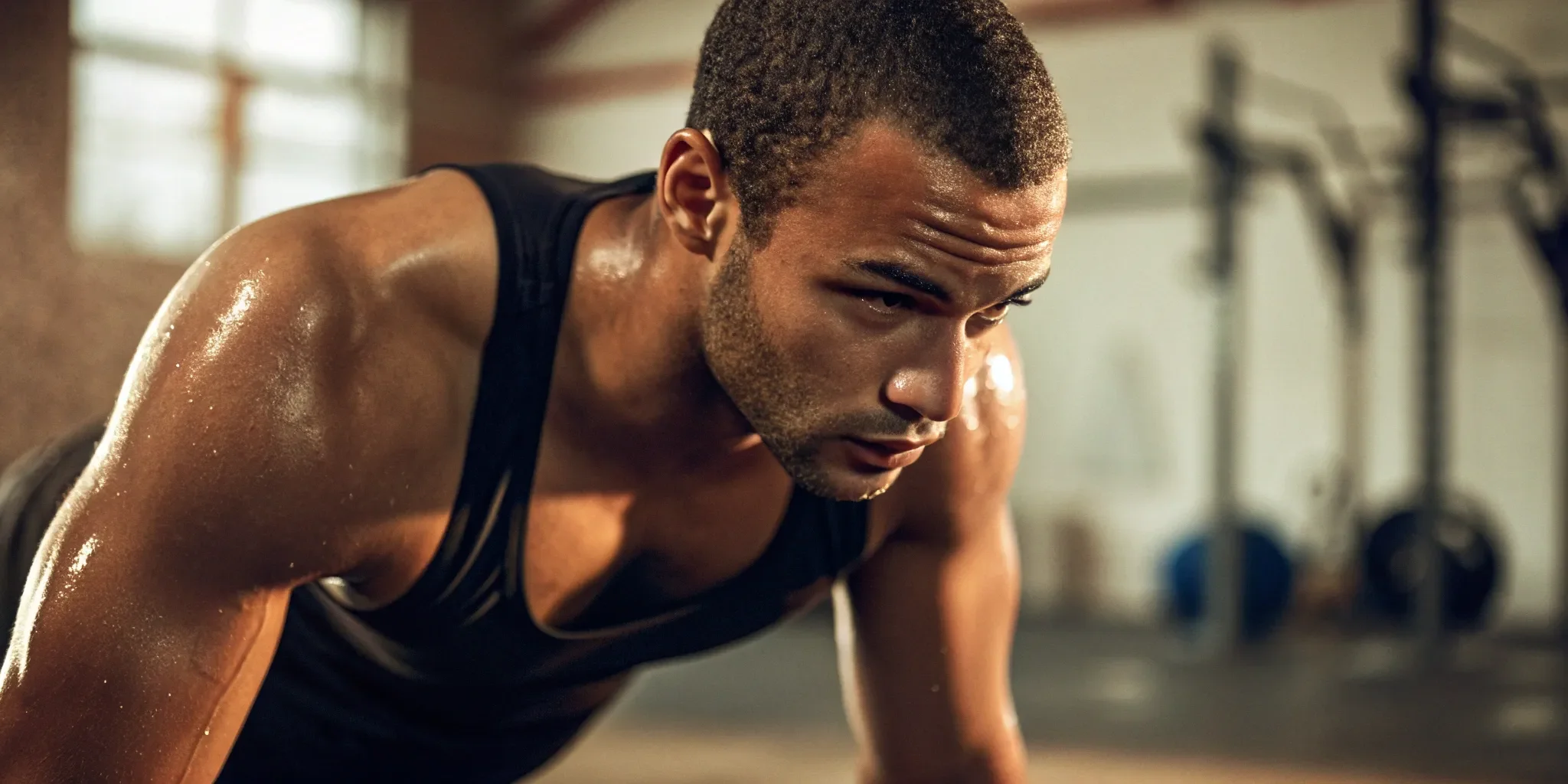 Slow eccentric push movement on floor